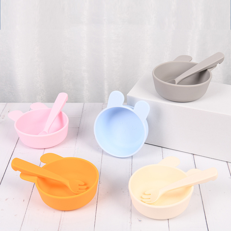 HappyMeal Baby Silicone Plate & Fork